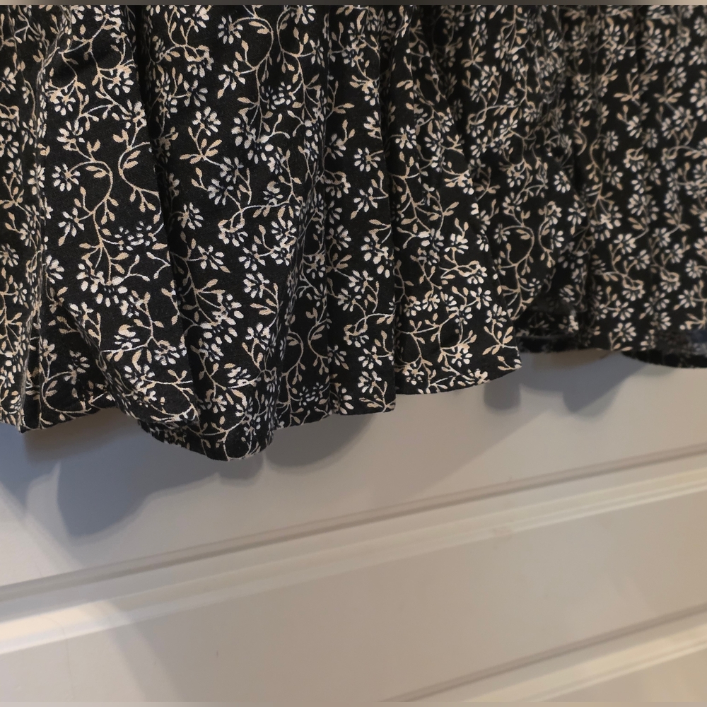 NWT Bell Elbow Sleeve Mini A-Line Dress - Black Floral - Picture 5 of 7